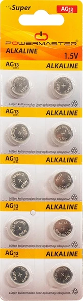 POWERMASTER- TE AG13 LR44 PİL 10LU PAKET ürün görseli 1