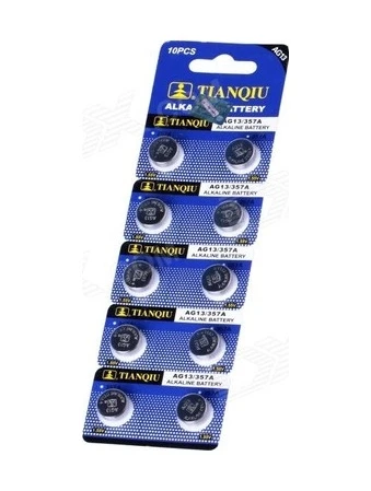 Tıanqıu Ag13 Alkalin Ag13/357 Lr44 Düğme Pil 10lu Paket ürün görseli 1