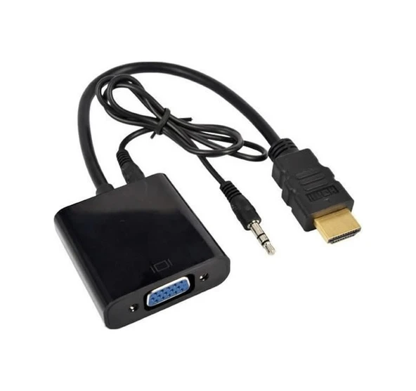 Hdmi To Vga Ses Aktarım Hdmi To Vga Çevirici Projeksiyon Uyumlu ürün görseli 1