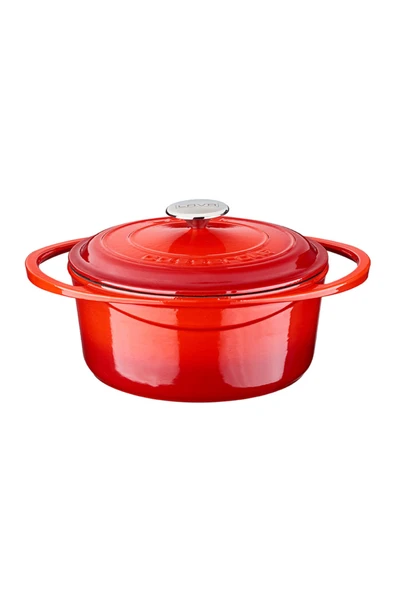 Lava Döküm Yuvarlak Tencere Döküm Demir Kapak Heritage Serisi Çap(Ø)24cm ürün görseli 1