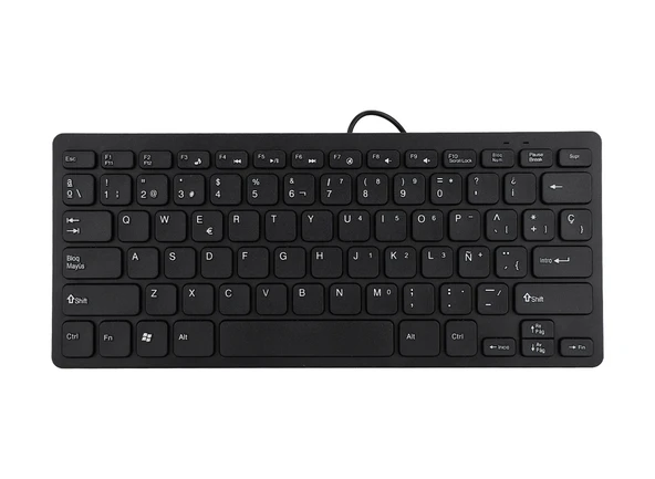 Klavye Mini Klavye Kablolu Klavye Kablolu Mini Taşınabilir İspanyolca Klavye Spanish Language - Resim 4