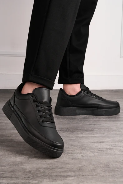 Siyah Günlük Erkek Ortopedik Sneaker Ayakkabı -182 ürün görseli 1