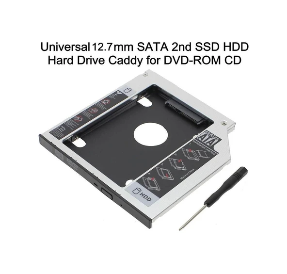 12.7Mm Hdd Caddy Laptopnotebook Dvd To Ssd Kutu Sata ürün görseli 1