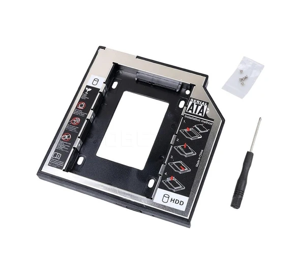 Alfais 4717 12.7mm Sata Hdd Harddisk Caddy Kızak Kutu Laptop Ssd Notebook Ikinci Hdd Takma ürün görseli 1
