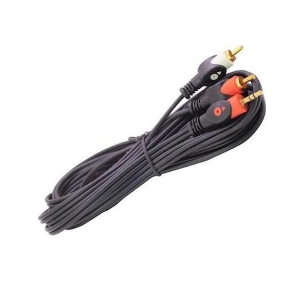 2Rca 3.5Mm Sterio Aux Ses Kablosu 5 Metre ürün görseli 1