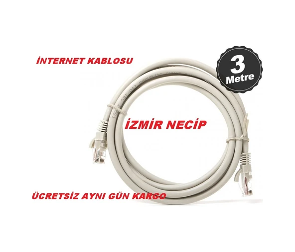 3 Metre Cat5 Internet Kablosu ürün görseli 1