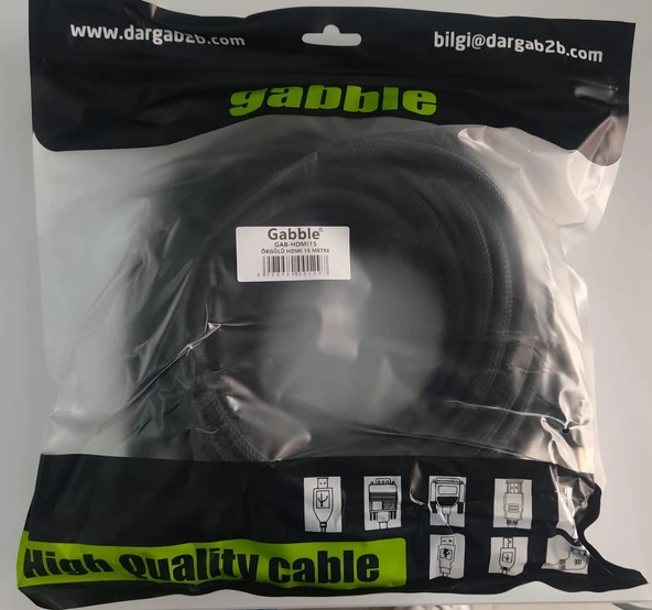 Gabble Gab-hdmı15 Örgülü Hdmı 15 Metre ürün görseli 1