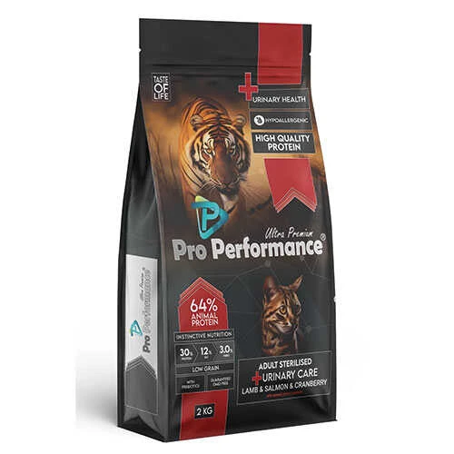 Pro Performance Kızılcıklı Kuzulu Karidesli ve Somonlu Kısırlaştırılmış Kedi Maması 2 Kg ürün görseli 1