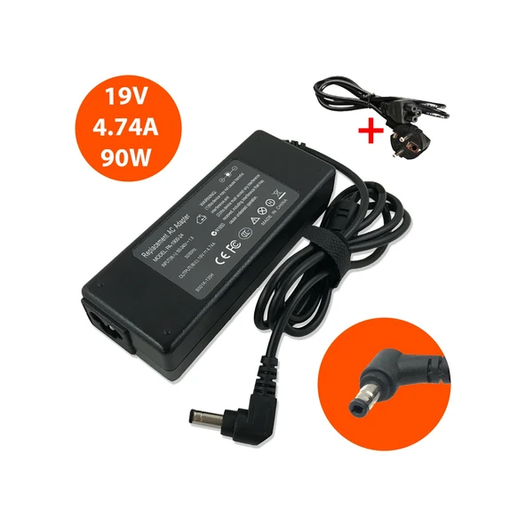 Casper Uyumlu 19V 4.74A 5.5x2.5 Laptop Adaptör Şarj Aleti 19V 4.74A 90W ürün görseli 1