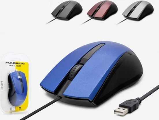 Hadron HD5677 Kablolu Mouse Gri ürün görseli 1
