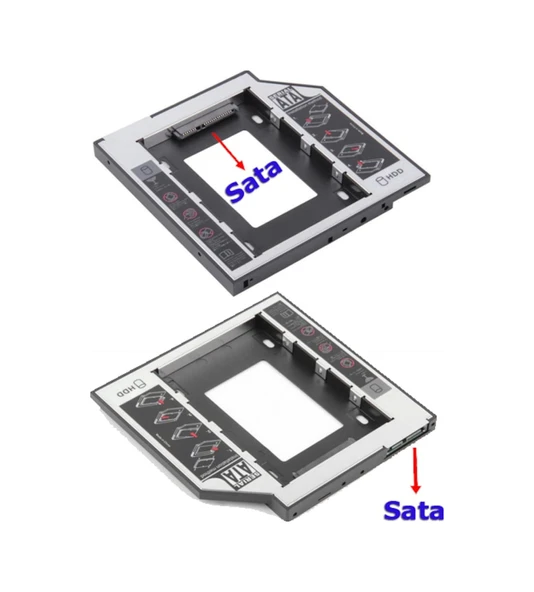 9.5Mm Caddy Ssd Sata Harddisk Kutu Notebook Hdd Kızak - Resim 6