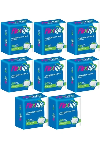 Flexi Life Hasta Alt Açma Yatak Koruyucu Örtü 8 ADET 60*90 Cm Klasik 240 Adet (8pk*30) ürün görseli 1