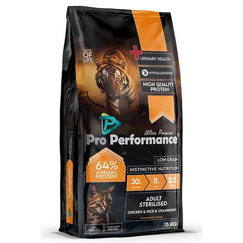 Pro Performance Kızılcıklı Tavuklu ve Pirinçli Kısırlaştırılmış Kedi Maması 15 Kg ürün görseli 1