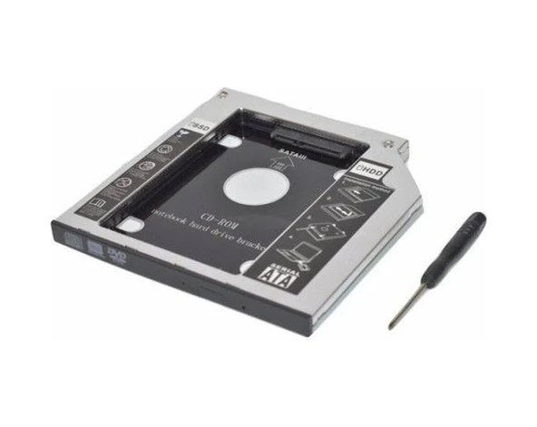 SSD Caddy 12.7 Mm Dvd To SSD Kızak HDD Bağlama - HDD Caddy Kutu 12.7M ürün görseli 1