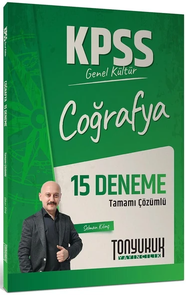 KPSS Genel Kültür Coğrafya Tamamı Çözümlü 15 Deneme Tonyukuk Yayıncılık ürün görseli 1