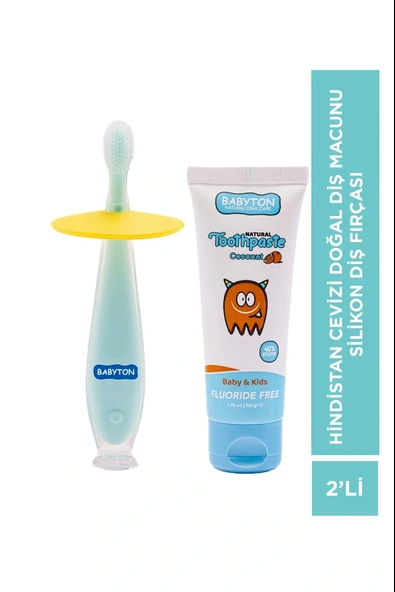 SET Hindistan Cevizi Diş Macunu - Silikon Diş Fırçası ürün görseli 1