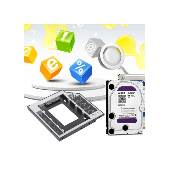 Harddisk Kutusu 9.5 MM Sata Slim Kızak Caddy - Resim 2
