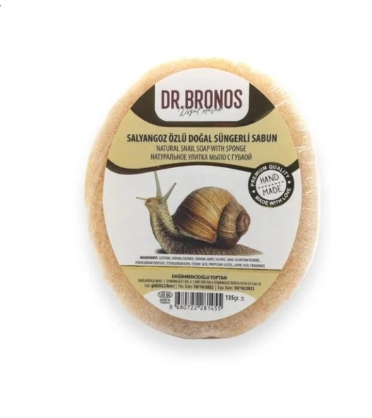 Dr. Bronos Salyangoz Özlü Doğal Süngerli Sabun 135 Gr ürün görseli 1