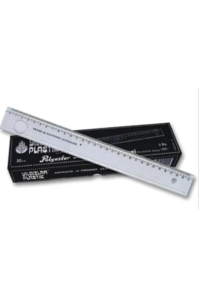 YILDIZLAR MERCEKLİ GRİ CETVEL 30 CM NO:10 ürün görseli 1