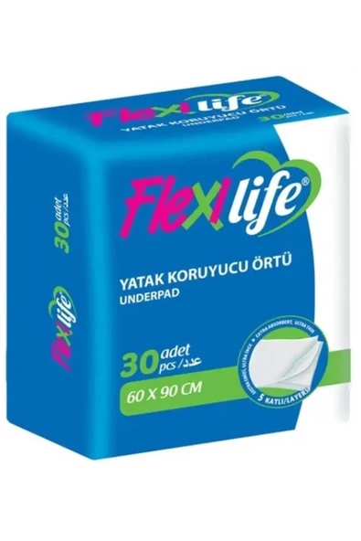 Flexi Life Hasta Alt Açma Yatak Koruyucu 1 ADET Örtü 60*90 Cm (iç Adet 30 Adet) Klasik ürün görseli 1