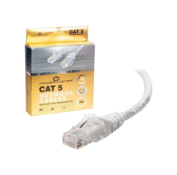 Powermaster Cat5 Ethernet / Internet Kablo 15 Metre ürün görseli 1