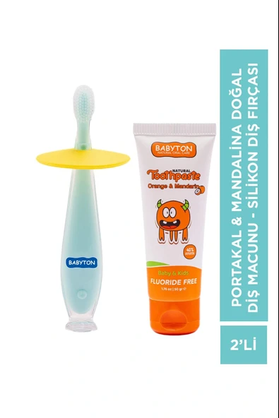 SET Portakal & Mandalina Diş Macunu - Silikon Diş Fırçası ürün görseli 1