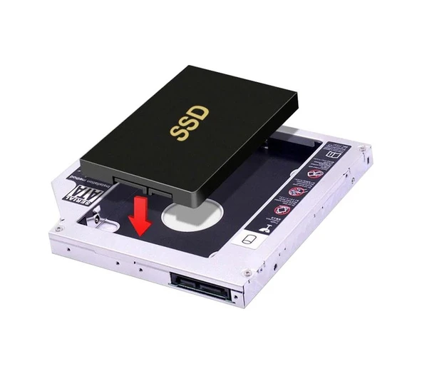 Hdd Caddy 12.7Mm 2.5" Sata 2Nd Hdd Caddy - Resim 4