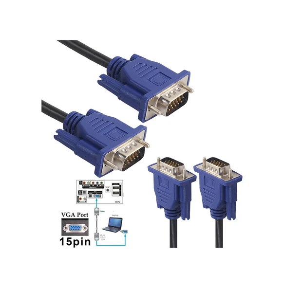 1.5 Metre Vga Kablo Görüntü Monitör Projeksiyon Kablosu ürün görseli 1