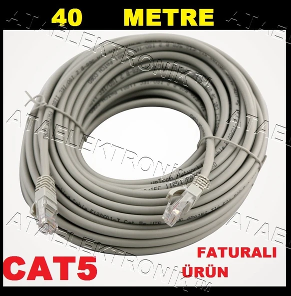 40M 40Mt 40 Metre Cat5 Ethernet Internet Kablosu Cat 5 ürün görseli 1