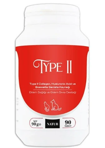 Natur Tip 2 Eklem Kolajeni 90 Tablet Kedi Köpek Kireçlenme İlacı ürün görseli 1