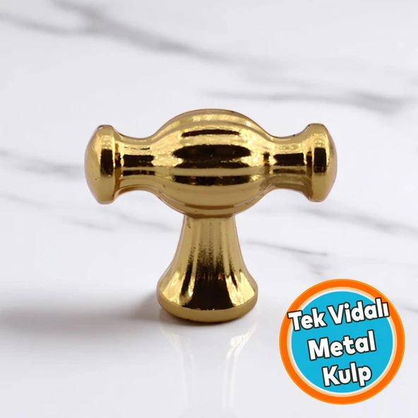 Mobilya Çekmece Mutfak Dolabı Dolap Modern Kapak Kulpları Gold Altın Metal Kulp Düğme ürün görseli 1