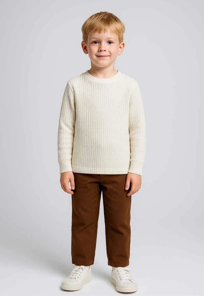 Erkek Çocuk Jakarlı Uzun Kollu Sweat NC-126322 ürün görseli 1