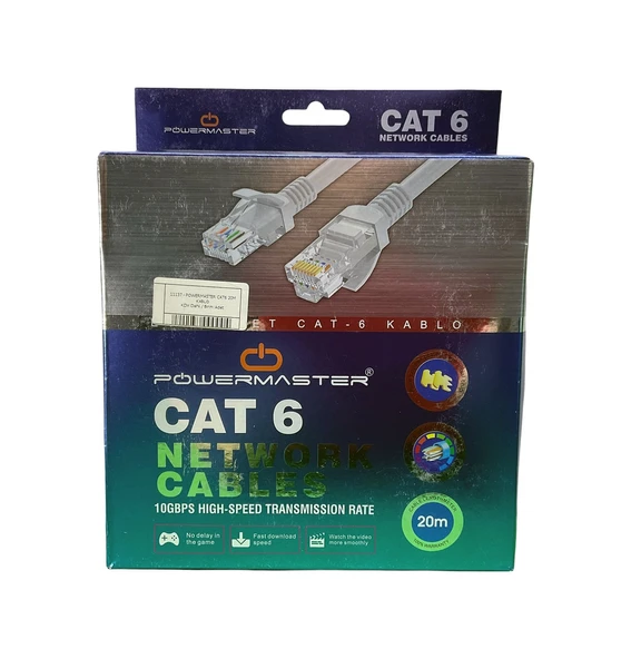 Powermaster Cat6 20 Metre Ağ Kablosu ürün görseli 1