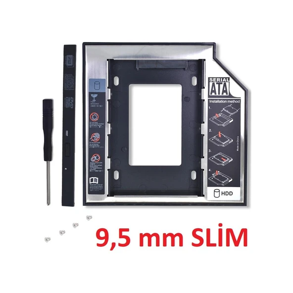 Harddisk Kutusu 9.5 MM Sata Slim Kızak Caddy ürün görseli 1