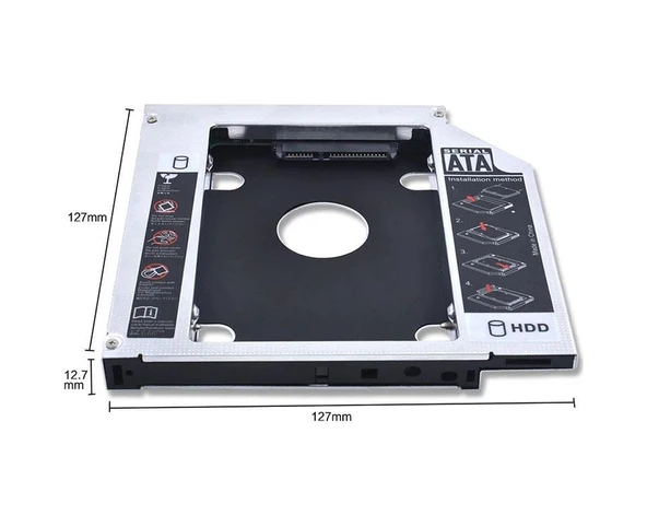 Hdd Caddy 12.7Mm 2.5" Sata 2Nd Hdd Caddy - Resim 3