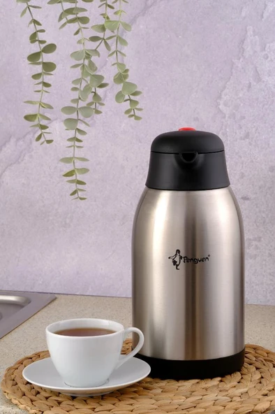 2.5 Litre Paslanmaz Çelik Çay Termosu Çift Kat Sus304 Çelik - 1250p ürün görseli 1