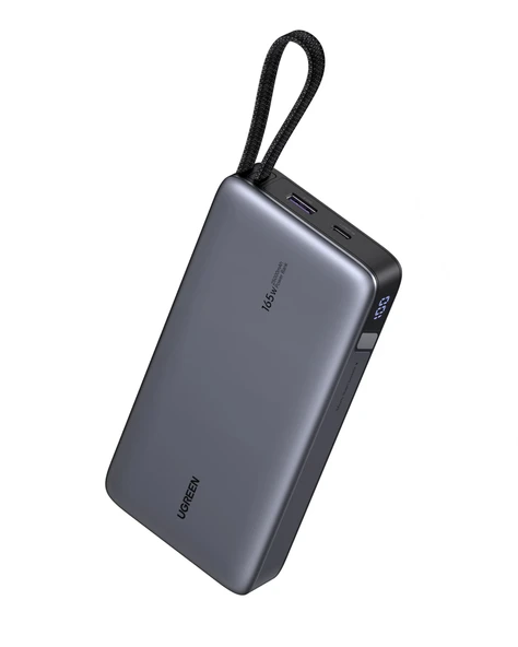 UGREEN Nexode 25.000 mAh 165W Akıllı Ekranlı, Dahili USB-C Kablolu, Hızlı Şarj Powerbank, 55995B ürün görseli 1