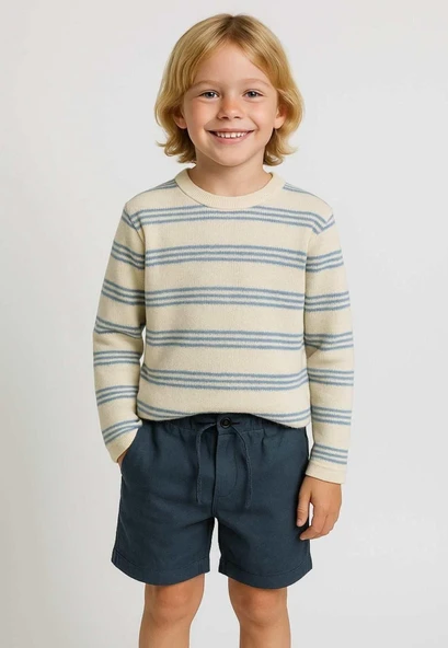 Erkek Çocuk Çizgili Uzun Kollu Sweat NC-126310 ürün görseli 1