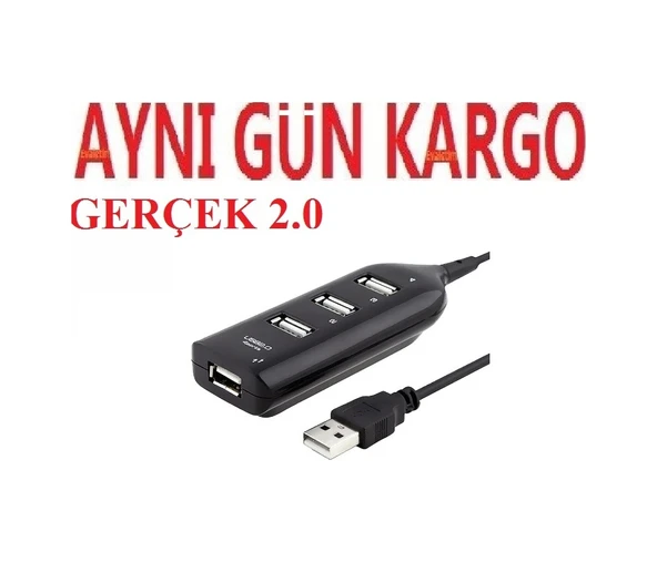 Gerçek Usb 2.0 Çoğaltıcı 4 Port Çoklayıcı Hub 5070A Dişi Çoklama Siyah ürün görseli 1