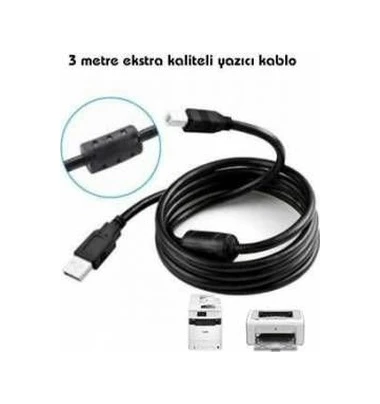 3 Metre Yazici Kablosu Lazer Yazici Kablo 3Mt Usb Printer Kablo ürün görseli 1
