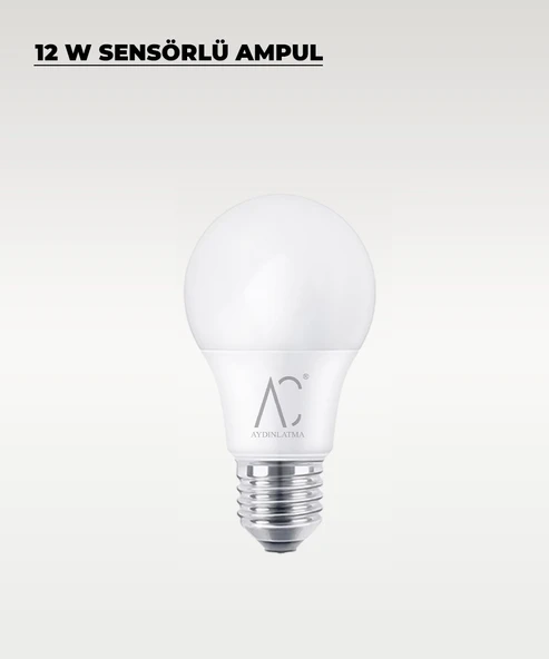 12W Sensörlü LED Ampul 6500K Beyaz Işık – Hareket Algılayan Akıllı Ampul - Resim 3