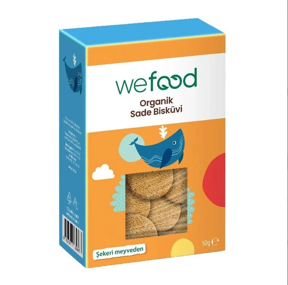Wefood Organik Kids Sade Bisküvi 50 Gr ürün görseli 1