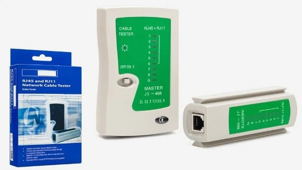 Rj45 Rj11 Cat5 Network Kablo Tester Test Kontrol Bağlantı Cihazı ürün görseli 1