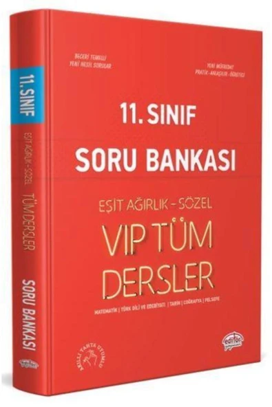 Editör 11.Sınıf Eşit Ağırlık Sözel Vıp Soru Bankası ürün görseli 1