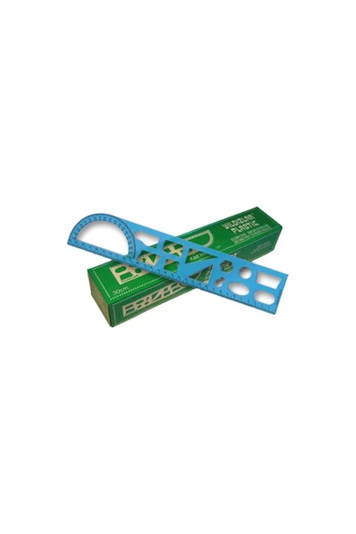 30 Cm. Geometrik Şablon Cetvel Kod.006 ürün görseli 1