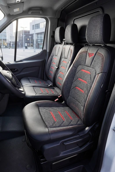 PANDA BODRUM SERİSİ FORD TRANSİT 2014+  ARACA ÖZEL KETEN TİCARİ OTO KOLTUK KILIFI ürün görseli 1