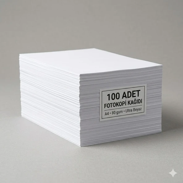A4 80 G/m² 100 Adet Beyaz Fotokopi Kağıdı ürün görseli 1