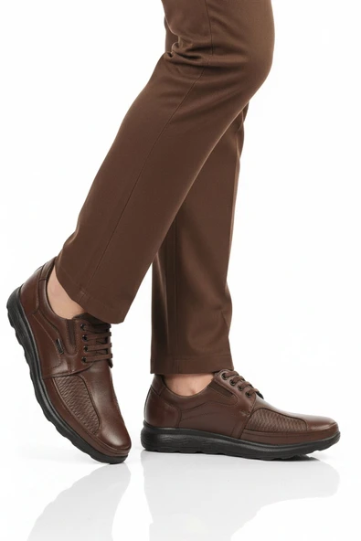 Ayakmod Premium Kahve Hakiki Deri Anatomik Erkek Casual Ayakkabı 506 M ürün görseli 1