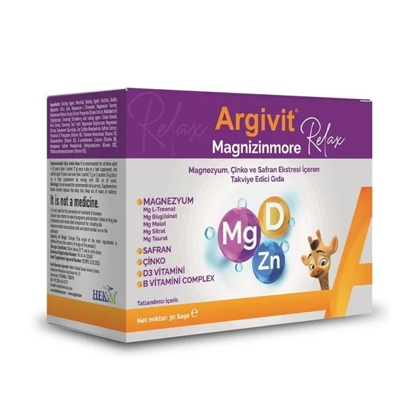 Argivit Magnizinmore Relax 30 Saşe ürün görseli 1