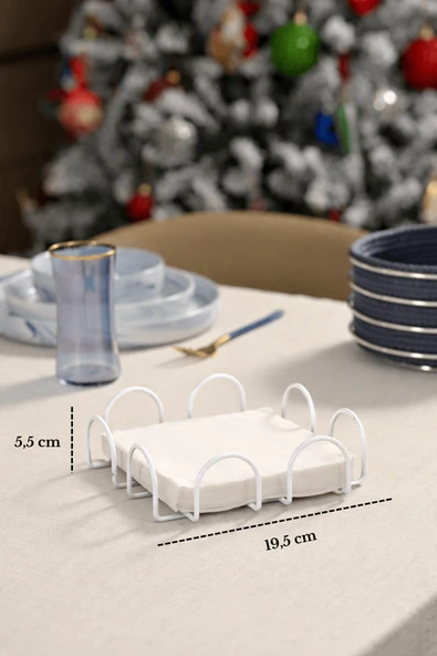 Bej Kare 18 Cm Peçetelik, Kafe, Restoran, Otel, Mutfak Sofra Büyük Boy Peçete - Metal Paslanmaz ürün görseli 1